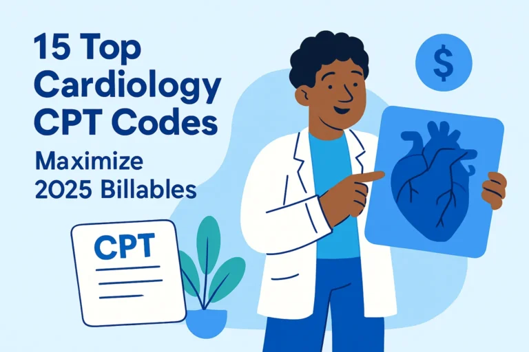 15 top cardiology CPT codes